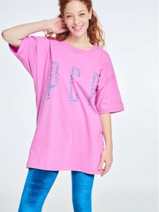 PCP Damen T-shirt Tierdruck Pink