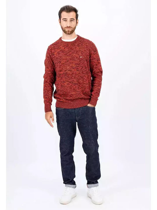 Fynch Hatton Herren Langarm-Pullover Burgundisch