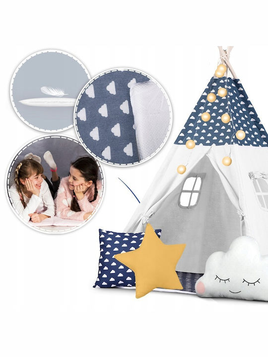 Nukido Kids Indian Teepee Play Tent for 3+ years Blue