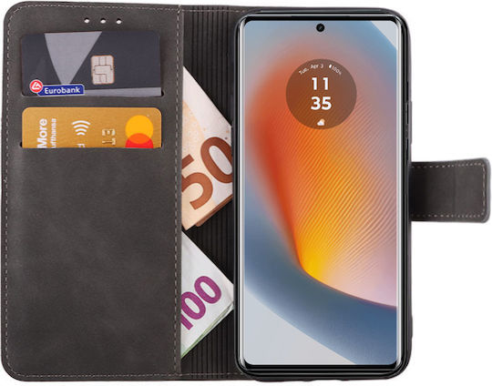 Lime Essential Magnet Wallet Piele artificială Gri (Motorola Moto Edge 50 Fusion)