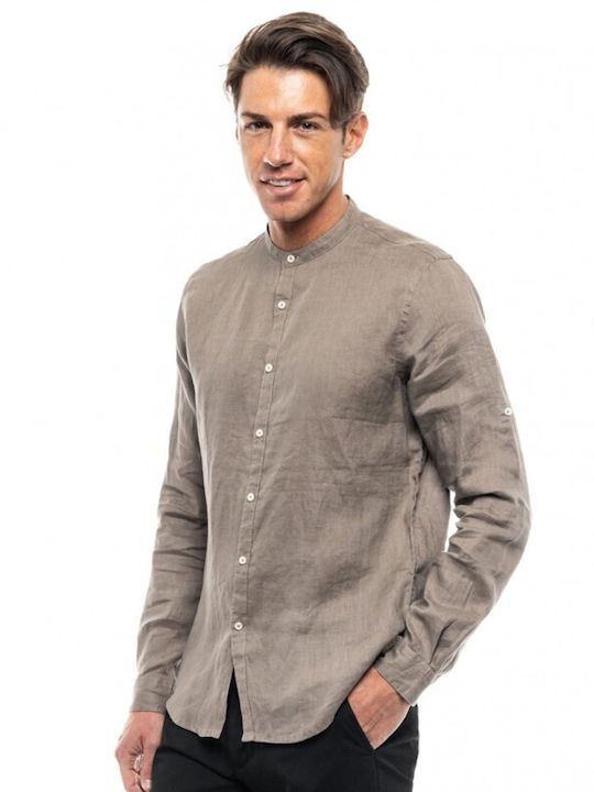 Smart Fashion Men's Shirt Long Sleeve Linen Fango