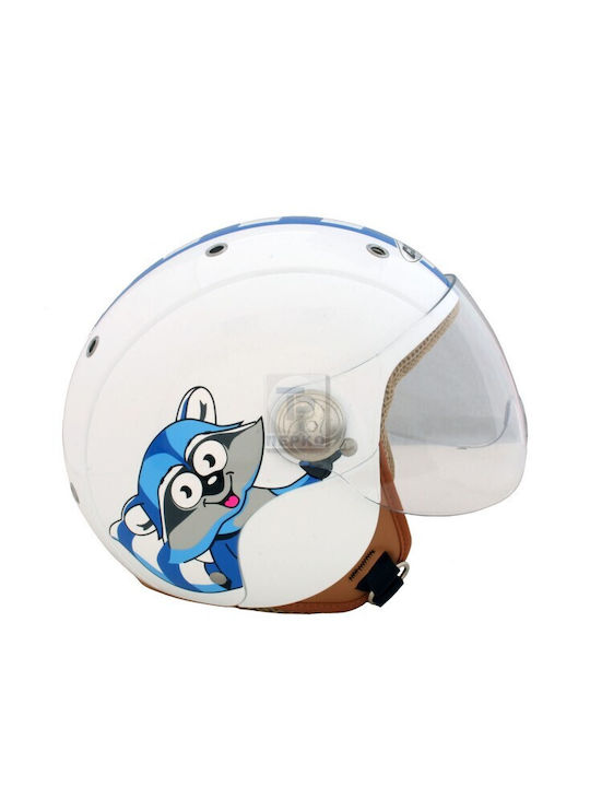 Corsa CX300 White Παιδικό Κράνος Μηχανής Jet 750gr