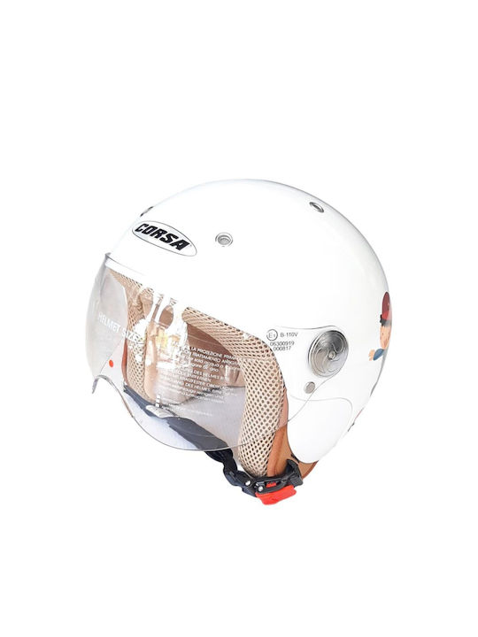 Corsa CX300 Kids Motorcycle Helmet Jet ECE 22.06 750gr