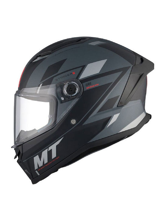 MT Stinger 2 C2 Black/Grey Matt Motorcycle Helmet Full Face DOT / ECE 22.06 1450gr