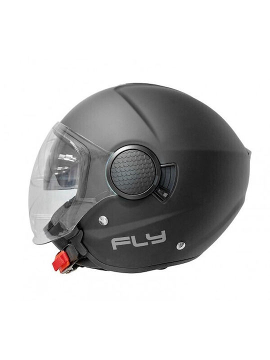 Pilot Fly SV Black Matt Κράνος Μηχανής Jet ECE 22.06 1300gr με Sunvisor
