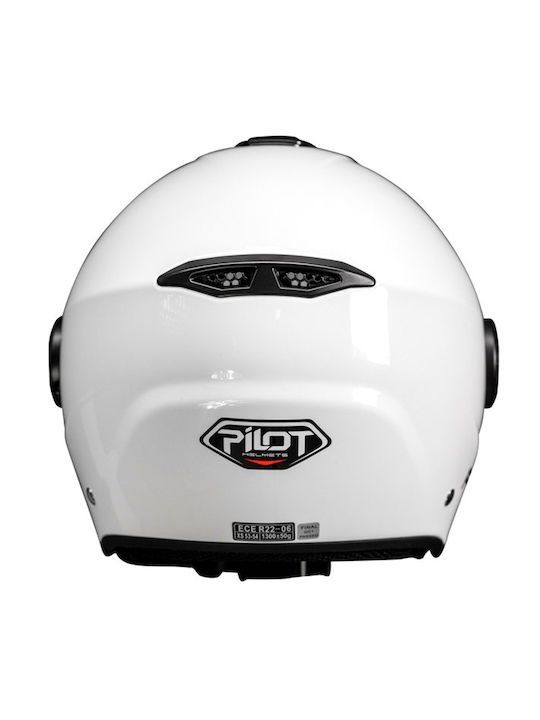 Pilot Fly SV Jet με Sun Visor ECE 22.06 White Pilot Fly SV Jet με Sun Visor ECE 22.06 White