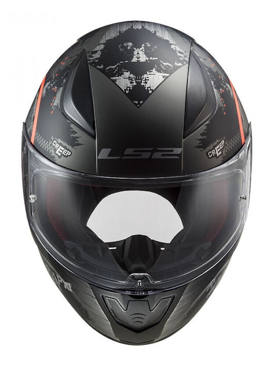 LS2 Rapid Titanium/Fluo Orange Детска Каска За Мотор Full Face ECE 22.05 1300гр