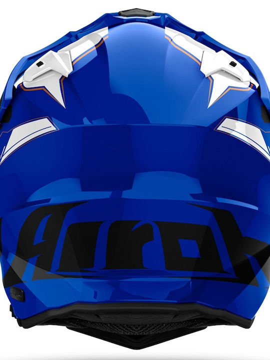 Airoh Commander 2 Reveal Blue Gloss Motorcycle Helmet On-Off ECE 22.06 1450gr with Pinlock and Sun Visor