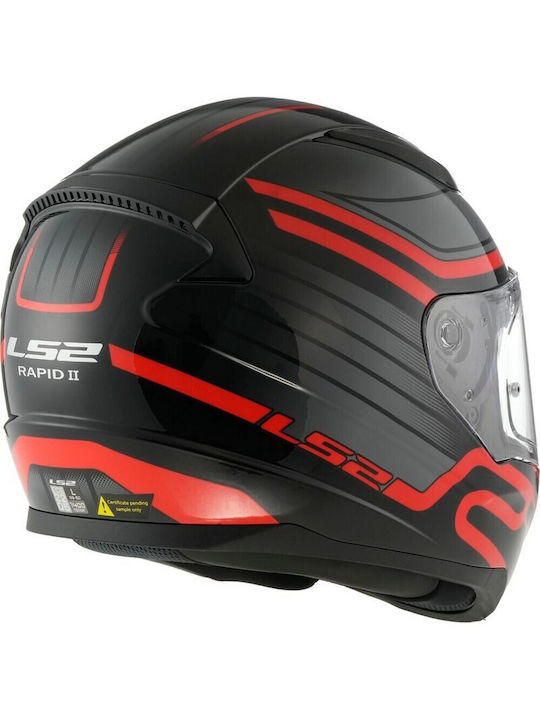 LS2 Rapid II Circuit Black/Red Κράνος Μηχανής Full Face ECE 22.06 1300gr