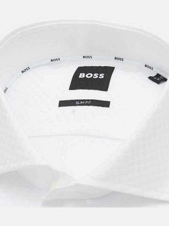 Hugo Boss Herrenhemd Baumwolle White