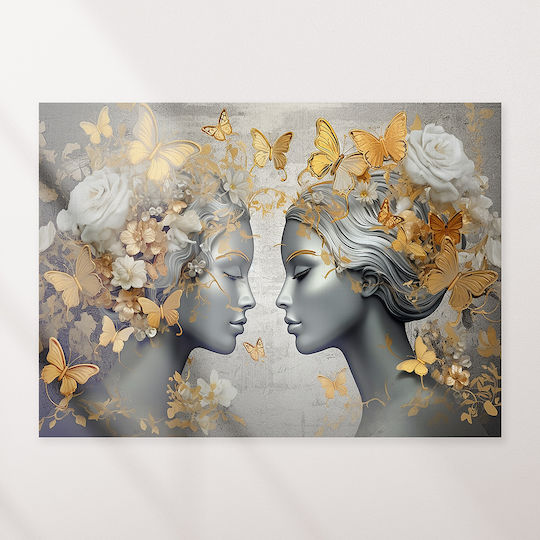 Leinwandgemälde Frauen Schmetterlinge Knv2450 80cm x 120cm