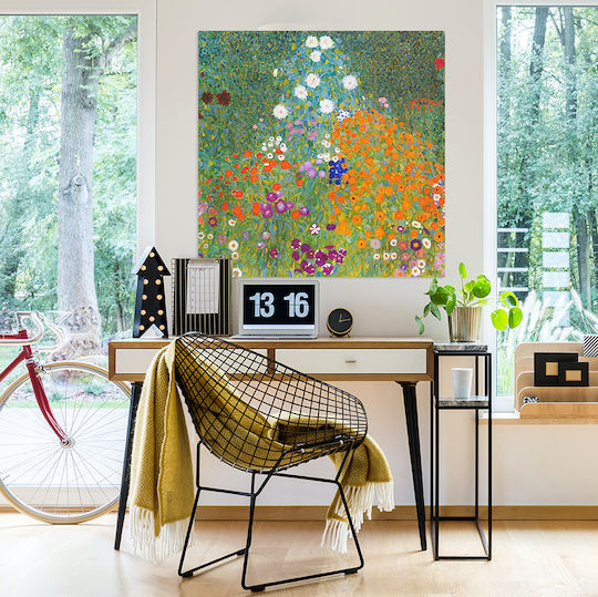 Gustav Klimt Flower Garden Картина Платнен 40x40см