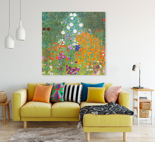 Gustav Klimt Flower Garden Картина Платнен 40x40см