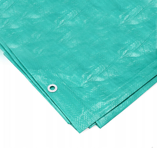 Waterproof Laminated Polyethylene Tarpaulin 4x4m Green
