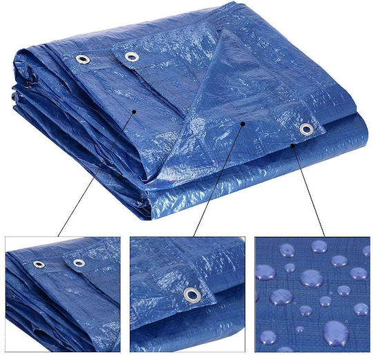 Wasserdichte laminierte Polyethylen-Plane 60g/m² 4x6m Blau