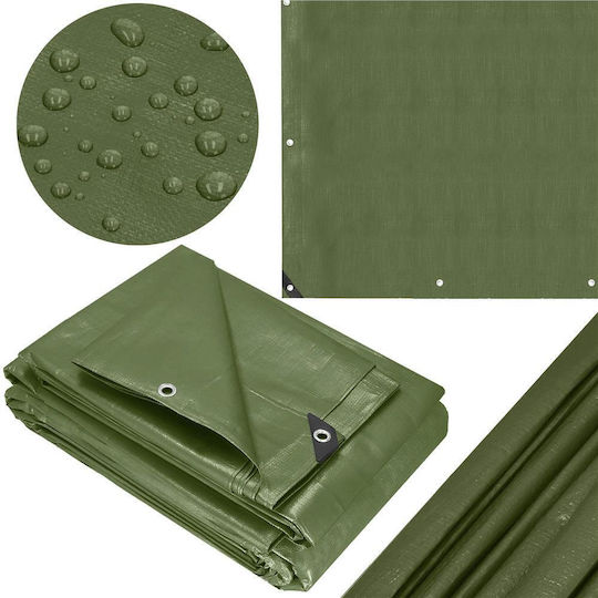 Wasserdichte laminierte Polyethylen-Plane 120g/m² 6x8m Grün