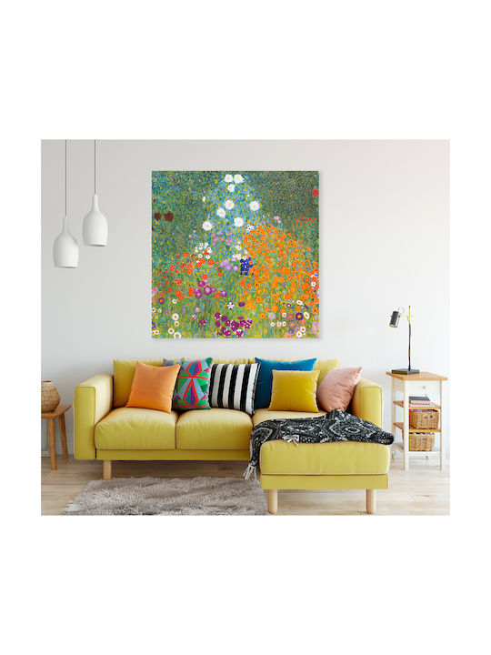 Gustav Klimt Flower Garden Πίνακας σε Καμβά 65x65cm