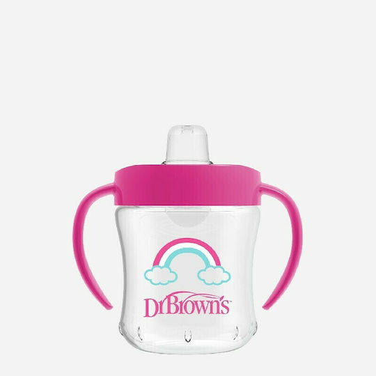 Dr. Brown's Educational Sippy Cup Plastic with Handles Purple for 6m+m+ 180ml