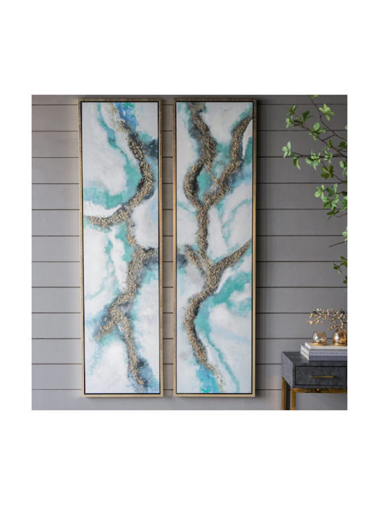 Artekko Clouds Δίπτυχος Πίνακας σε Καμβά 50x180cm