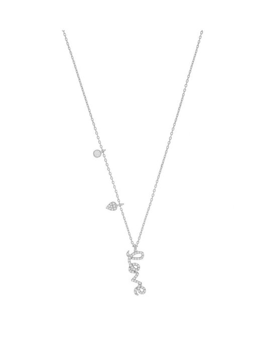 Women's Necklace VITOPOULOS White Gold 14K With Stones