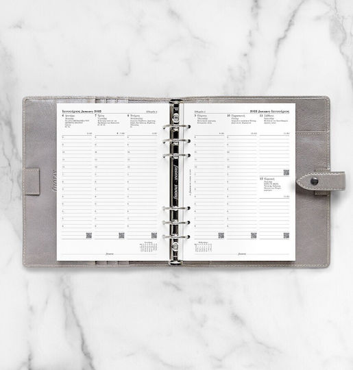 Filofax Weekly Diary Refill 2025 White 15x21cm