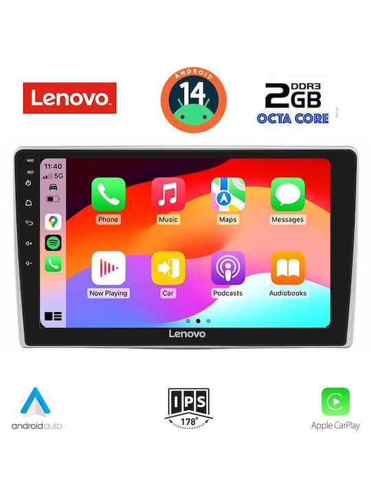 Lenovo Car Audio System for Alfa Romeo Mito 2008-2018 (Bluetooth/USB/AUX/WiFi/GPS/Apple-Carplay/Android-Auto) with Touch Screen 9"