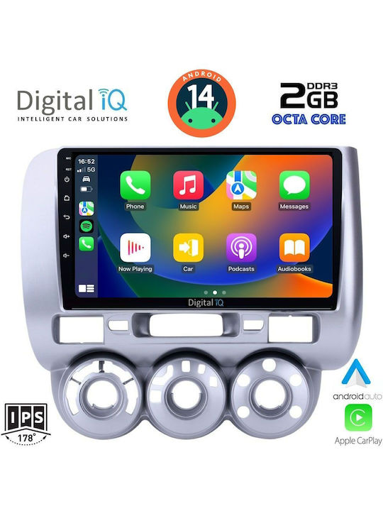 Digital IQ Car Audio System for Honda Jazz 2002-2008 with A/C (Bluetooth/USB/AUX/WiFi/GPS) with Touch Screen 9"