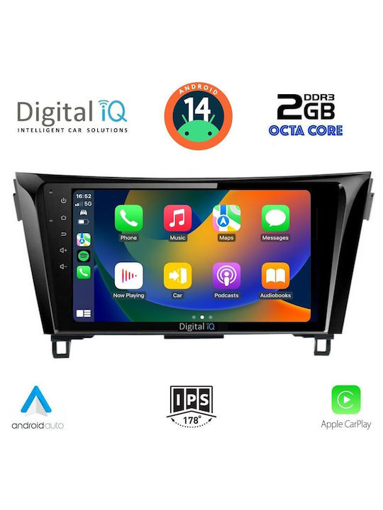 Digital IQ Car Audio System for Nissan Qashqai 2014-2021 (Bluetooth/USB/AUX/WiFi/GPS) with Touch Screen 10"