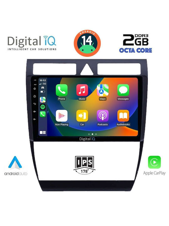 Digital IQ Car Audio System for Audi A6 1998-2005 (Bluetooth/USB/AUX/WiFi/GPS) with Touch Screen 9"