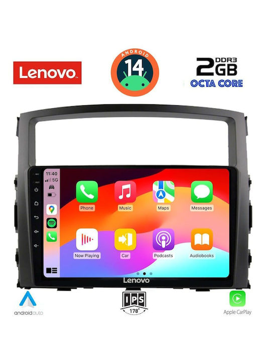 Lenovo Car Audio System for Mitsubishi Pajero 2006-2013 (Bluetooth/USB/AUX/WiFi/GPS) with Touch Screen 9"