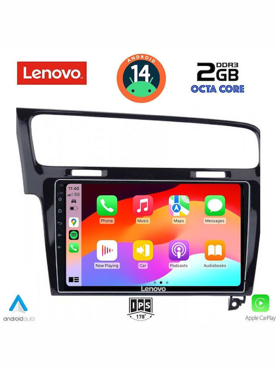 Lenovo Car Audio System for Volkswagen Golf 2013-2020 (Bluetooth/USB/AUX/WiFi/GPS) with Touch Screen 10"