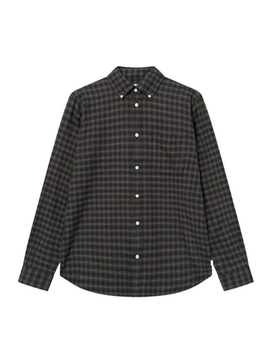 Μακρυμάνικo Βαμβακερό Πουκάμισο Καρό Pine Green/black