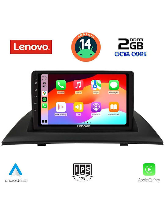 Lenovo Car Audio System for BMW X3 (E83) 2003-2010 (Bluetooth/USB/AUX/WiFi/GPS/Apple-Carplay/Android-Auto) with Touch Screen 9"