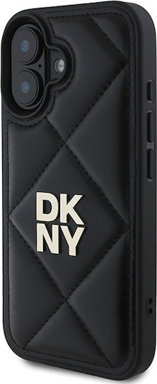 DKNY Back Cover Synthetic Leather Black (iPhone 16)