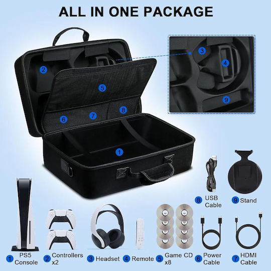 Carrying Case Playstation 5 Accessories Zola Scratch Impact Resistant Splash Dirt Resistant