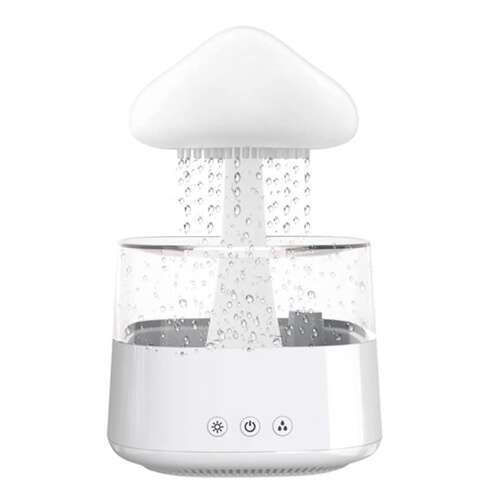 Mushroom-shaped Humidifier Zola Aroma Diffuser Rain Effect 6 Led Diodes 8 Color Changing Modes