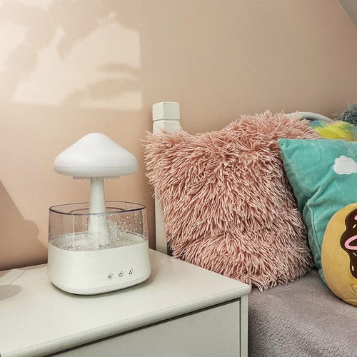 Mushroom-shaped Humidifier Zola Aroma Diffuser Rain Effect 6 Led Diodes 8 Color Changing Modes