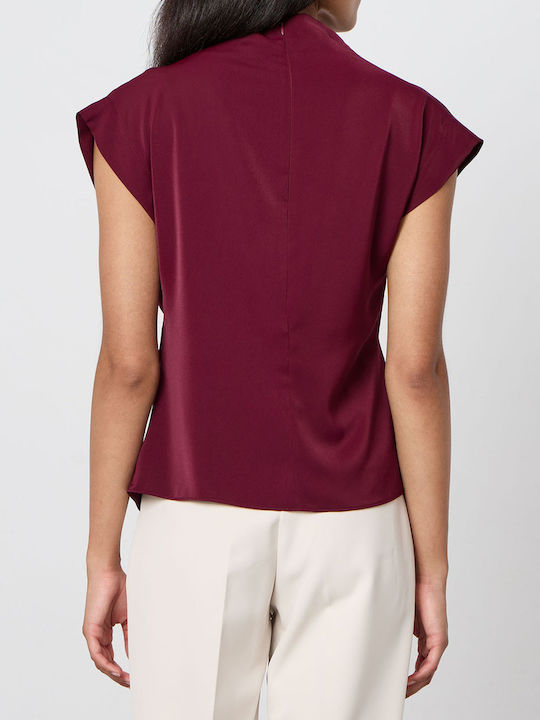 Passager Women's Blouse Short Sleeve Bordeaux