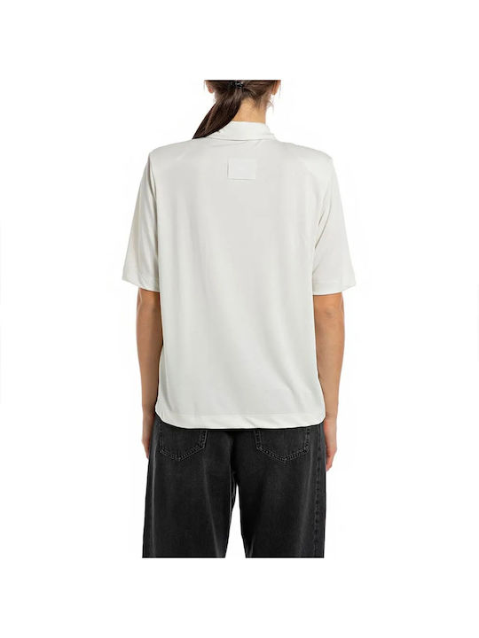 Replay Women's Polo Blouse White