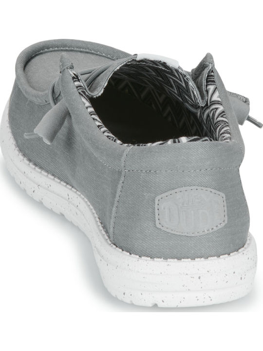 Wally Stretch Canvas Мъжки мокасини в Сив цвят