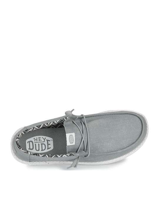 Wally Stretch Canvas Мъжки мокасини в Сив цвят