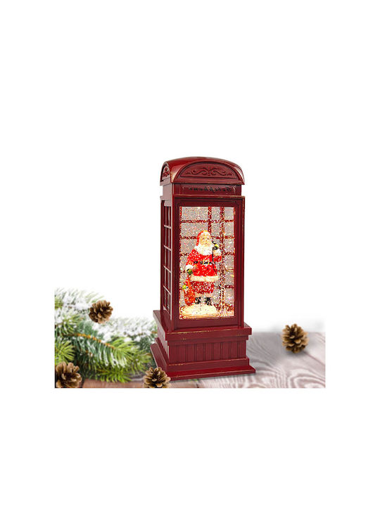 Christmas Decorative Telephone Booth with Santa Claus 10.5x28cm