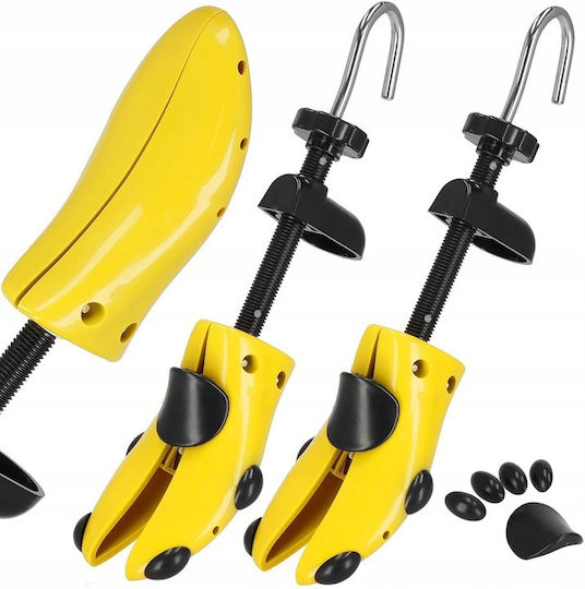 Set 2 Întinzătoare pentru Pantofi Lărgire și Alungire Pantofi Din Plastic Mărime 38-42 Galben