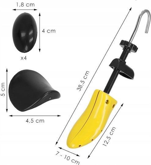 Set 2 Schuhspanner Weiten Verlängern Schuhe Aus Kunststoff Größe 36-38 Gelb