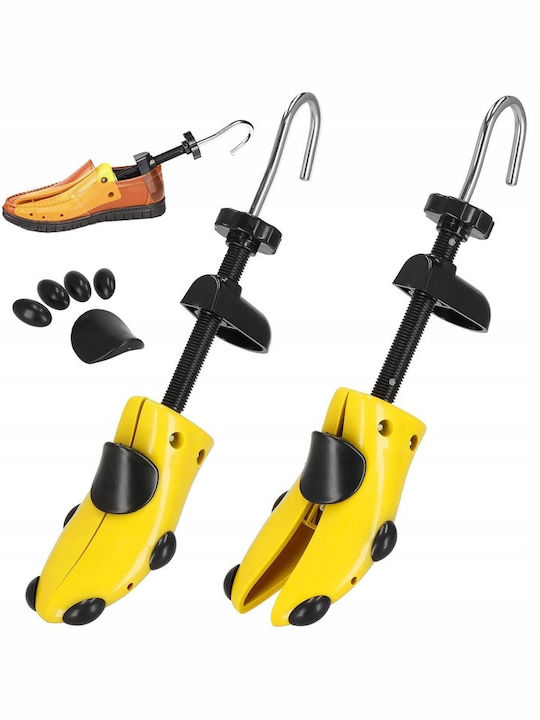 Set 2 Întinzătoare pentru Pantofi Lărgire și Alungire Pantofi Din Plastic Mărime 38-42 Galben