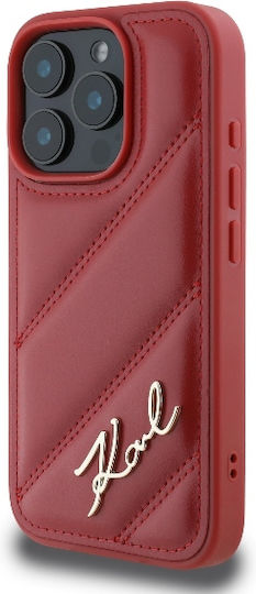 Karl Lagerfeld Back Cover Synthetic Leather Red (iPhone 16 Pro Max)