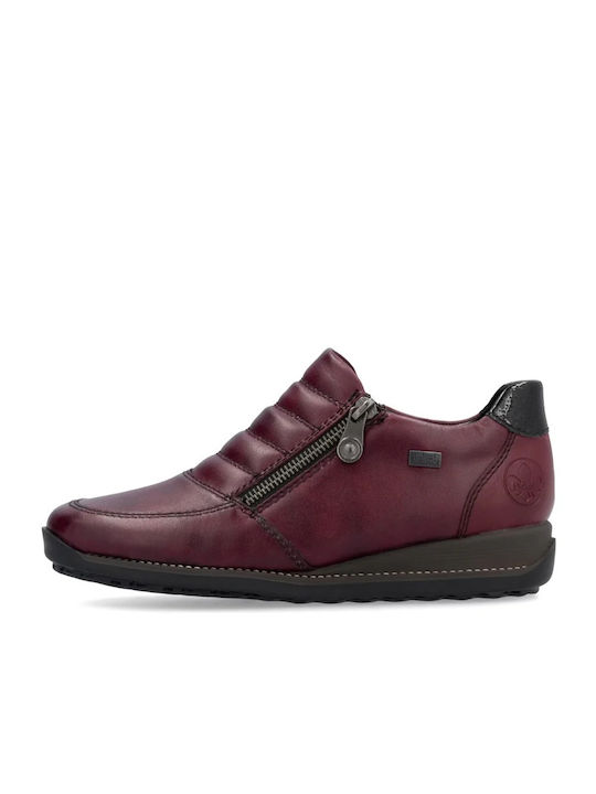 Rieker Women's Ankle Boots Platform Burgundy