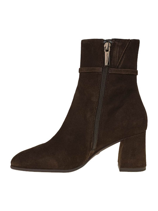 Leder Stiefeletten Damen Braun