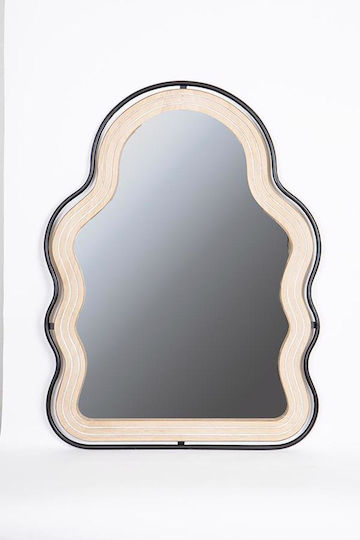 Estheti Home Wandspiegel Holz Natur 64x1,5x84cm 751-10012