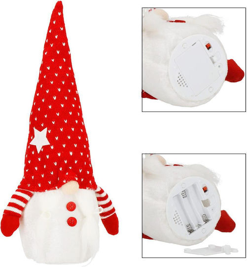 Iluminată De Crăciun Figurină Elf Roșu Înălțime 33cm.